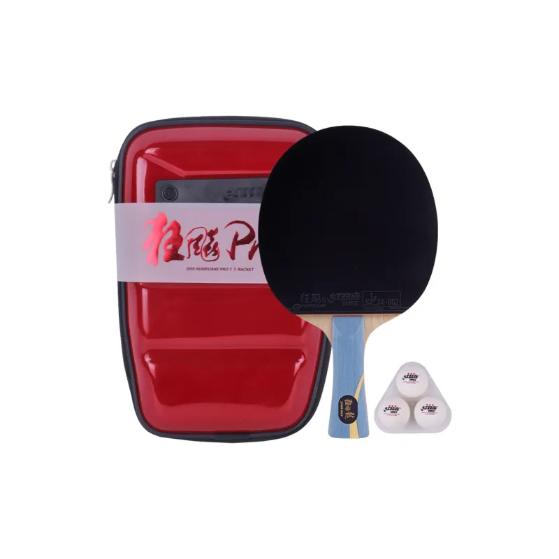 DHS Ping Pong Paddles Unisex All Wood Black/Red-3