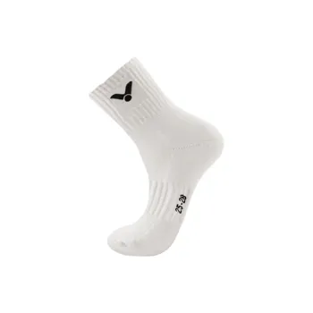 VICTOR Mid Calf Socks Unisex 1 Pack Milk White