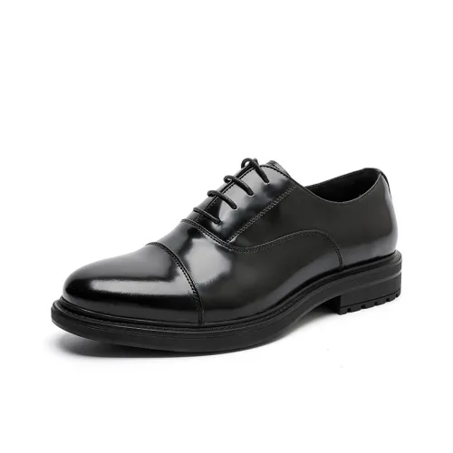 JASONSTAR Oxford Shoes Platform Dress Shoes Men's Black