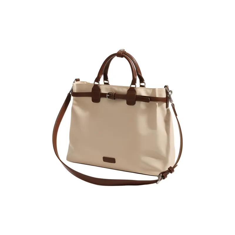 H YXIANG Artificial Leather Briefcases Unisex Ecru/Coffee/Black/Gray-1
