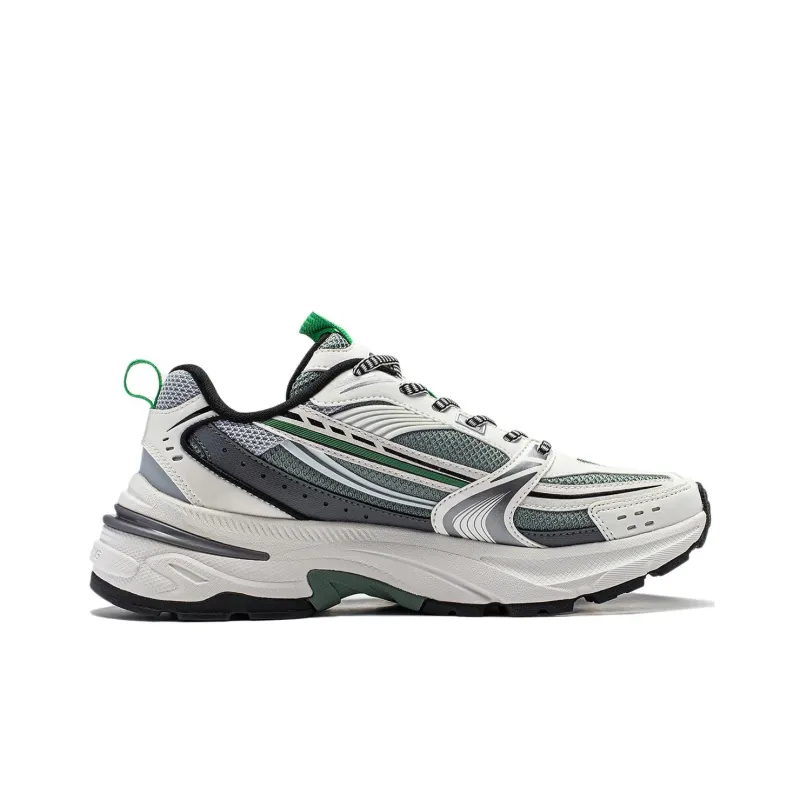 LiNing Aurora 2K V2 Wear Resistant Slip Resistant Low Top Casual Shoes Women's Mist White Lake Ethereal Green-1