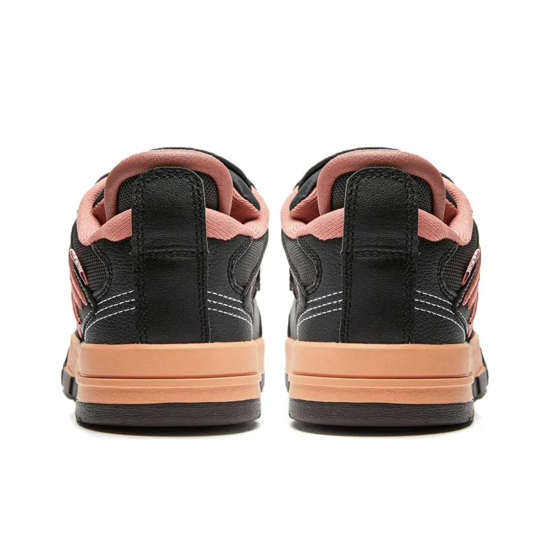 LiNing Wave Pro Abrasion Resistant Slip Resistant Low Top Skateboard Shoes Women's Black-5