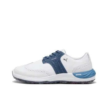 PUMA Isle Anti Slip Wear Resistant Low Top Golf Shoes Men's White Blue