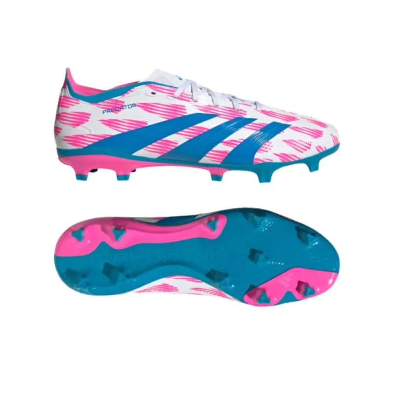 Adidas Predator League Fg Cloud White Solar Blue Solar Pink-3