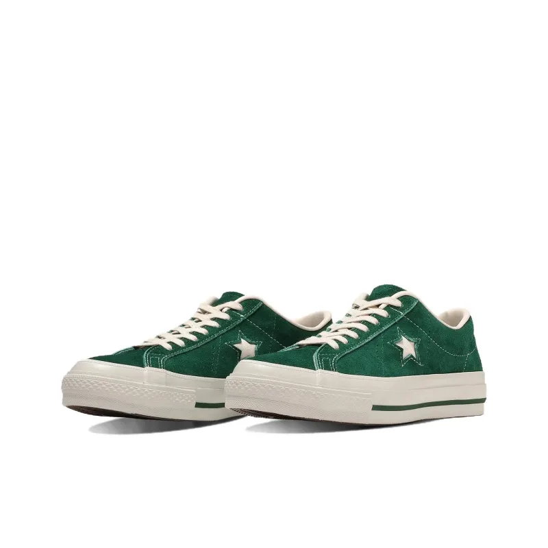 Converse One Star Anti Slip Wear Resistant Low Top Canvas Shoes Unisex Green-2