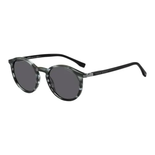 HUGO BOSS Subject To Official Website Round Sunglasses Men's Black