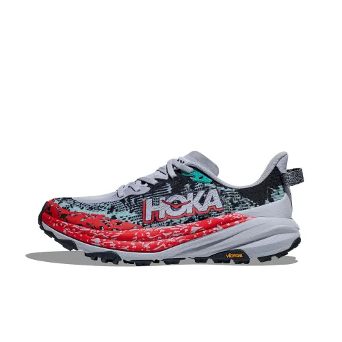 HOKA ONE ONE SPEEDGOAT 6 Running Shoes Men Low-Top Gull Gray/Storm Blue