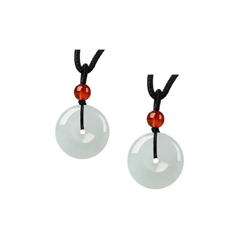Cuizu Golden Silk Jade Jade Necklaces Unisex-6