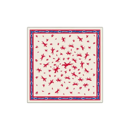 LONGCHAMP Silk Silk Scarves Women's Beige