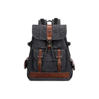 H YXIANG Canvas Backpack Men's Multicolor