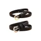 (2 Pack) Square Buckle Black+Black with Silver Buckle
