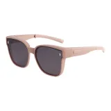 Foldable Pink Frame with Pink Gray Lens