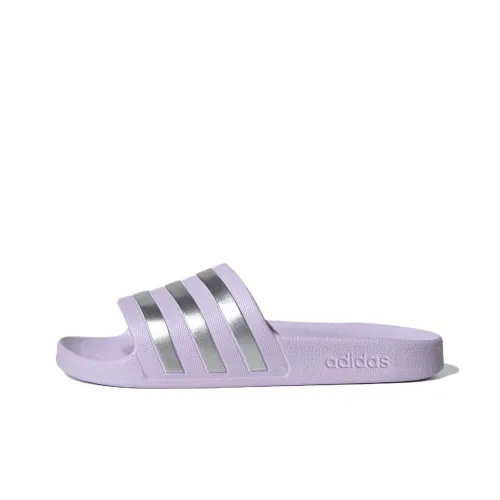 Adidas Women's Adilette Aqua Slide 'Ice Lavender Matte Silver'