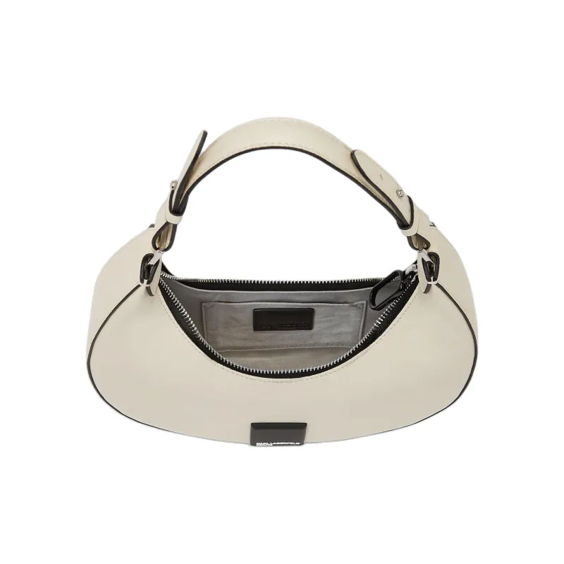 KARL LAGERFELD Polyurethane Handbag, Shoulder Bag Trumpets Women's White Hat Gray-2