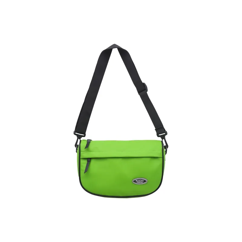 OUZIHUANG Nylon Fabric Crossbody Bag Unisex Black/White/Khaki/Green/Orange-10