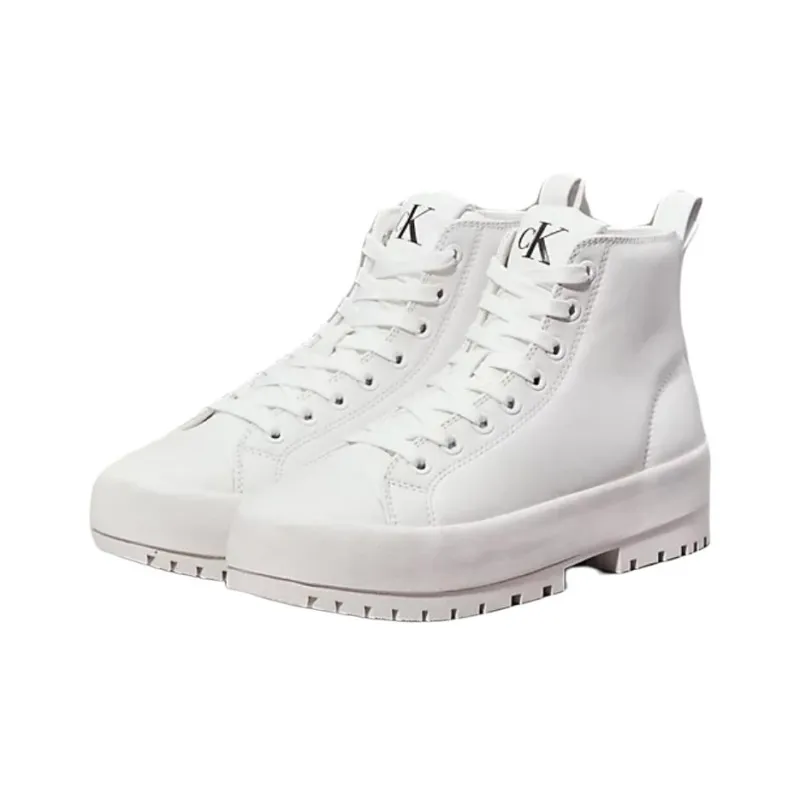 CKJ CALVIN KLEIN JEANS High Top Casual Shoes Women's White-2
