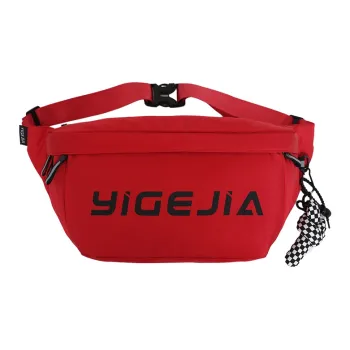 OUZIHUANG Nylon Sling Bag Regular Unisex Black/Green/Red/Gray/Pink