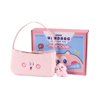 Kinbor Polyester One Shoulder Handbag Unisex Pink