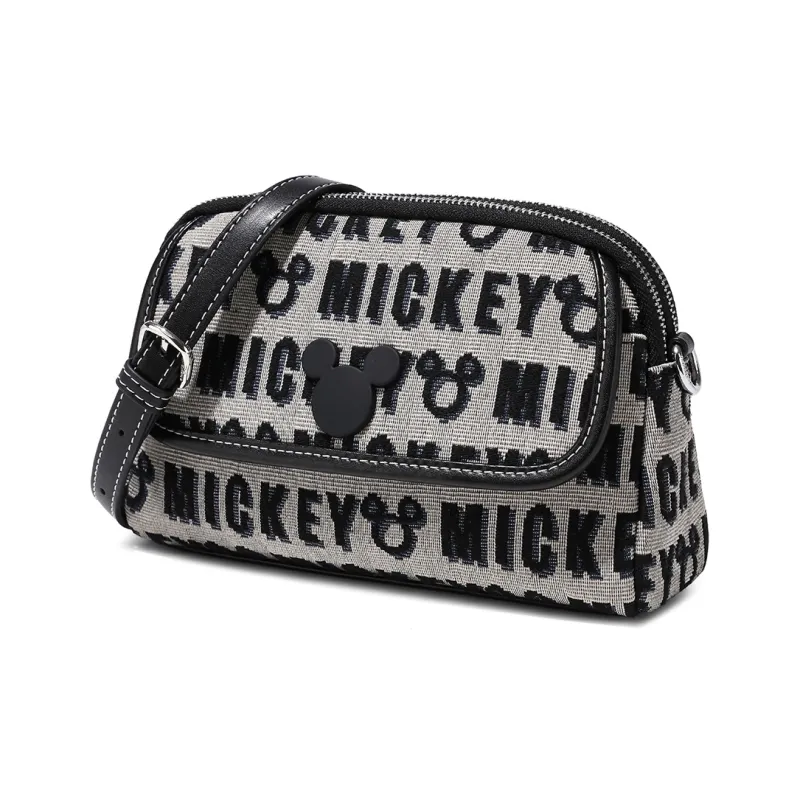 Disney Mickey Series Fabric Shoulder Bag, Crossbody Bag, Shoulder Bag Regular Women's Black-4