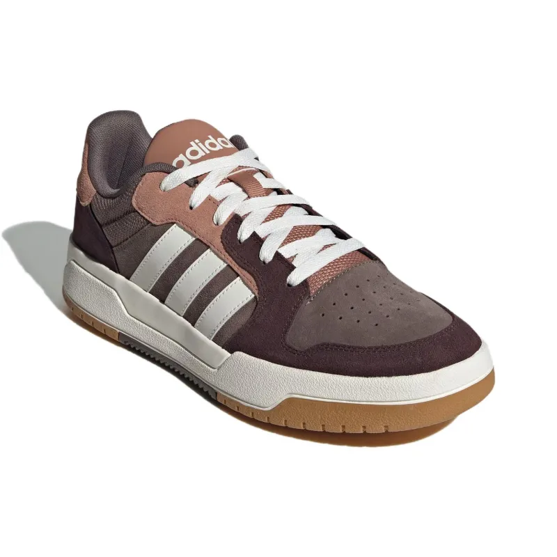 Adidas ENTRAP Anti Slip Wear Resistant Low Top Skateboard Shoes Unisex Brown White-2