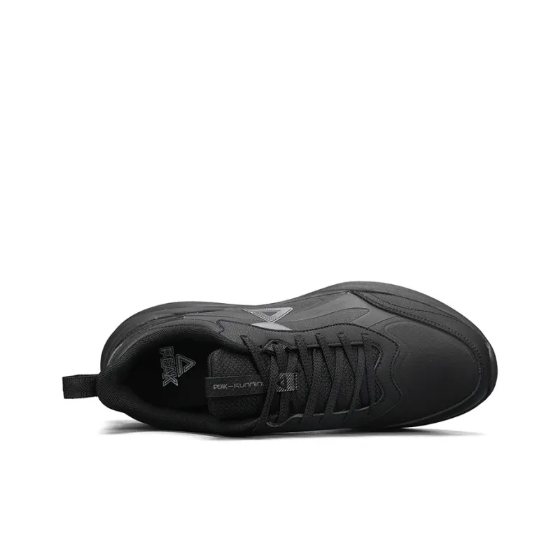 PEAK Cushioning Slip Resistant And Abrasion Resistant Running Shoes Men's All Black-2