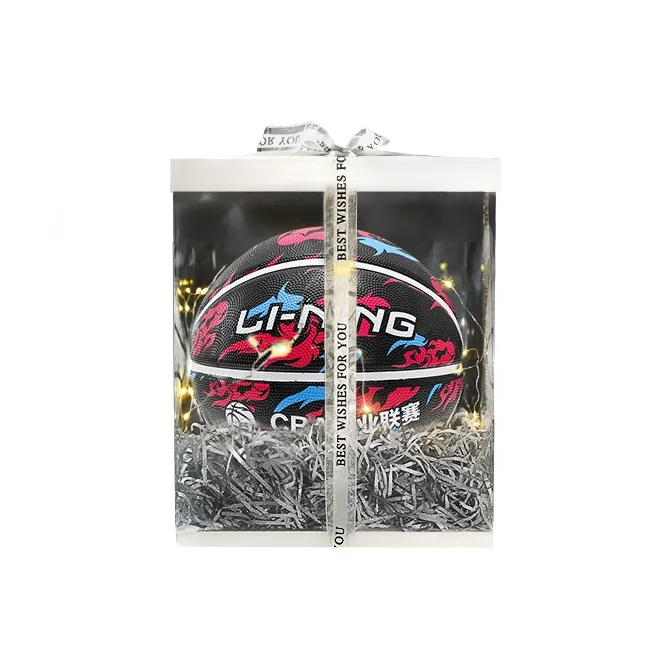 LiNing Rubber Basketball Black Blue Red Size 7 Training Competition-6