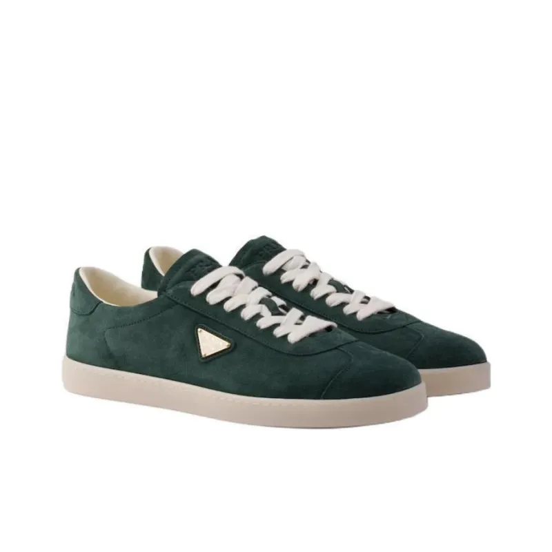 PRADA Lane Low Top Skateboard Shoes Men's Green-2