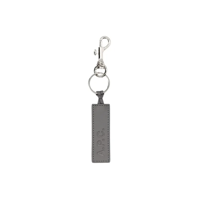 A.P.C Logo Embossed Keyring-0