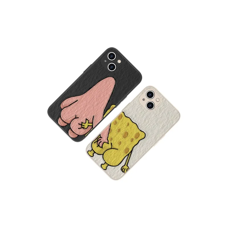 MSMF Glass Material Phone Cases Compatible With IPhone 16/7/8/X/XS/11/12/13/14/15/SE/PLUS/PRO/MAX Cartoon-3
