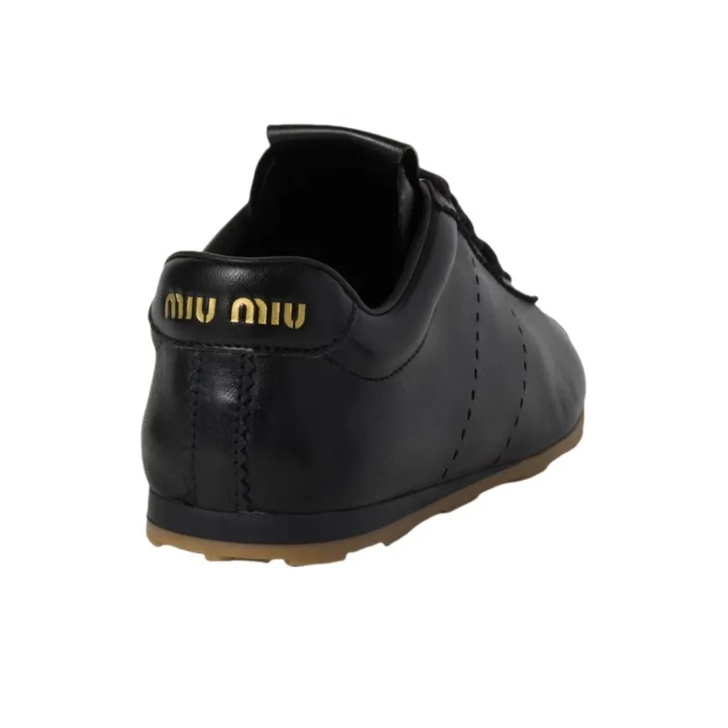 MIU MIU Plume Low Top Casual Shoes Women's Black-4