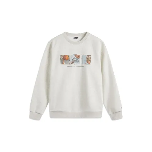 LINING Sports Life Collection Sweatshirts Unisex Heather Gray With A Hint Of Slate