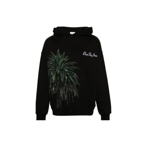 Blue Sky Inn Palm Tree-print Cotton Hoodie