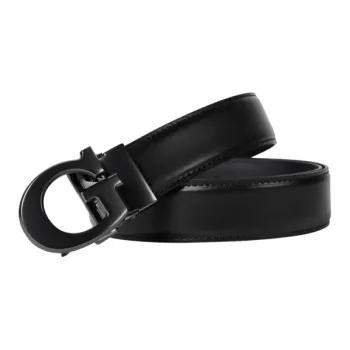 GXG Trendy Men's Automatic Buckle Business Casual Korean Style Inseam Belt Youth Belt Leather Belts Men's Black 3.5cm