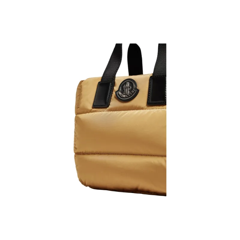 Moncler Recycled Nylon Tote Bag, Shopping Bag, Shoulder Bag, Crossbody Bag, Handbag Mini Women's Camel Beige-3