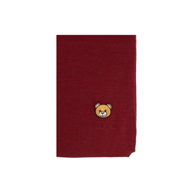 MOSCHINO Teddy Bear Embroidered Scarf-0