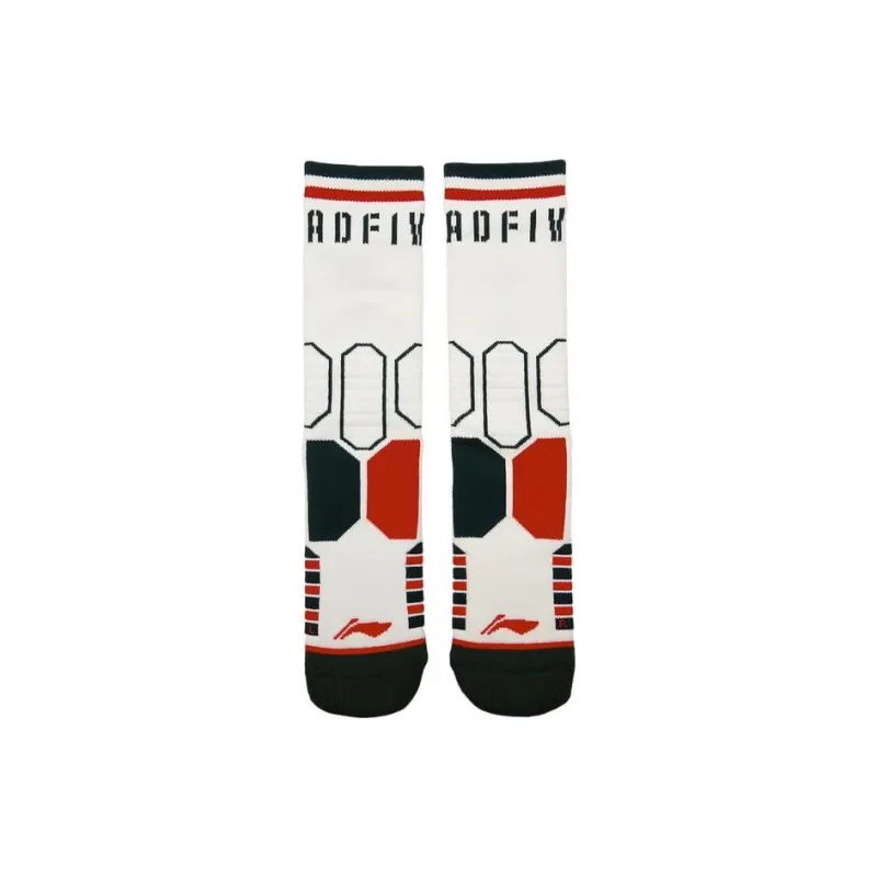 LiNing Mid Calf Socks Men's White-1