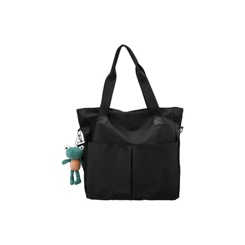 OUZIHUANG Nylon Crossbody Bag Regular Unisex Black/White-0