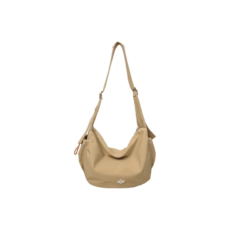 OUZIHUANG Nylon Crossbody Bag Regular Unisex Black/Khaki/Orange-5
