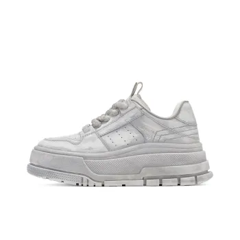 GG-CC Dirty Shoes Casual Shoes Anti-Slip And Wear-Resistant Lightweight Low-Top Platform Skateboard Shoes Women's White