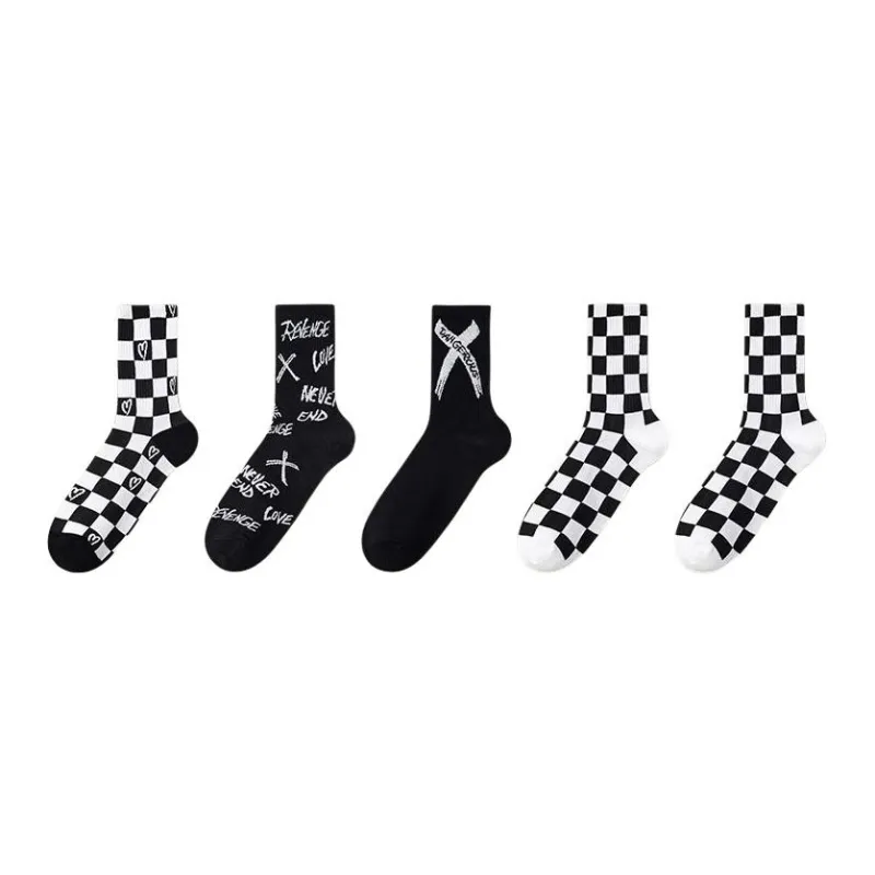MIIOW Mid Calf Socks Women's 5 Pack-4