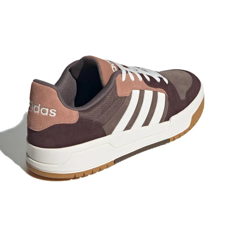 Adidas ENTRAP Anti Slip Wear Resistant Low Top Skateboard Shoes Unisex Brown White-3