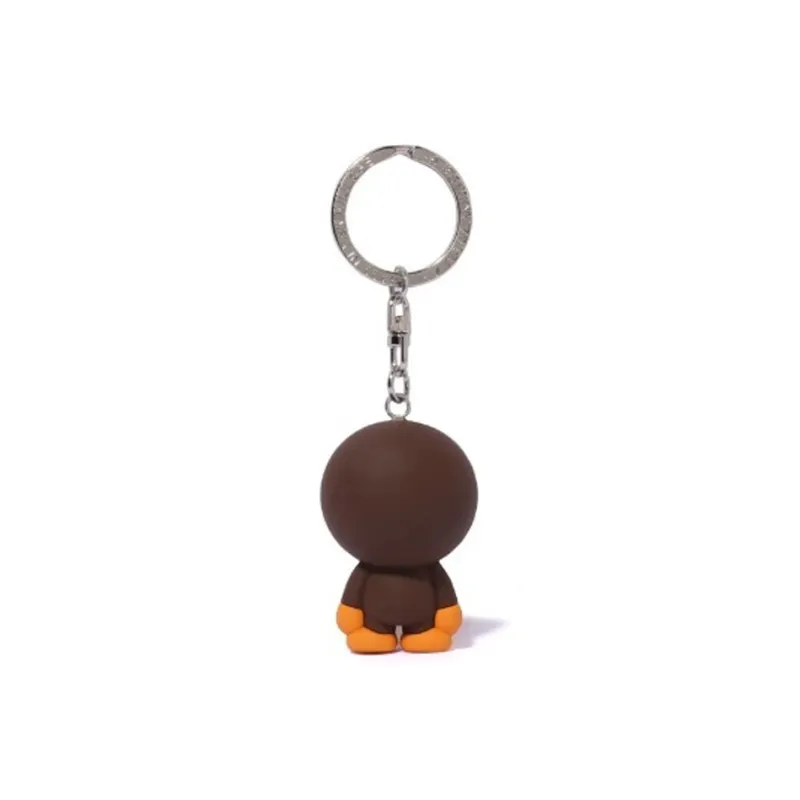 A BATHING APE Non-Phthalate PVC Resin Keychains Men's Brown-1