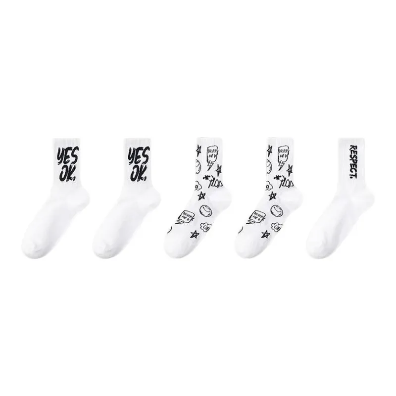 MIIOW Mid Calf Socks Women's 5 Pack-5