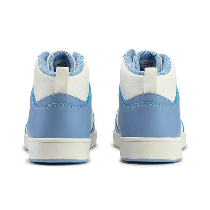 361° Air Force One Anti Slip Wear Resistant Mid Top Skateboard Shoes Men's Feather White Sky Blue-3