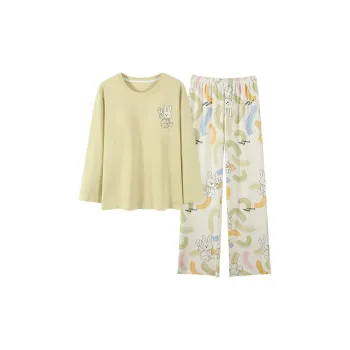 The Story Of The Flower Season Pajama Set Women's User Light Matcha Tea Brown
