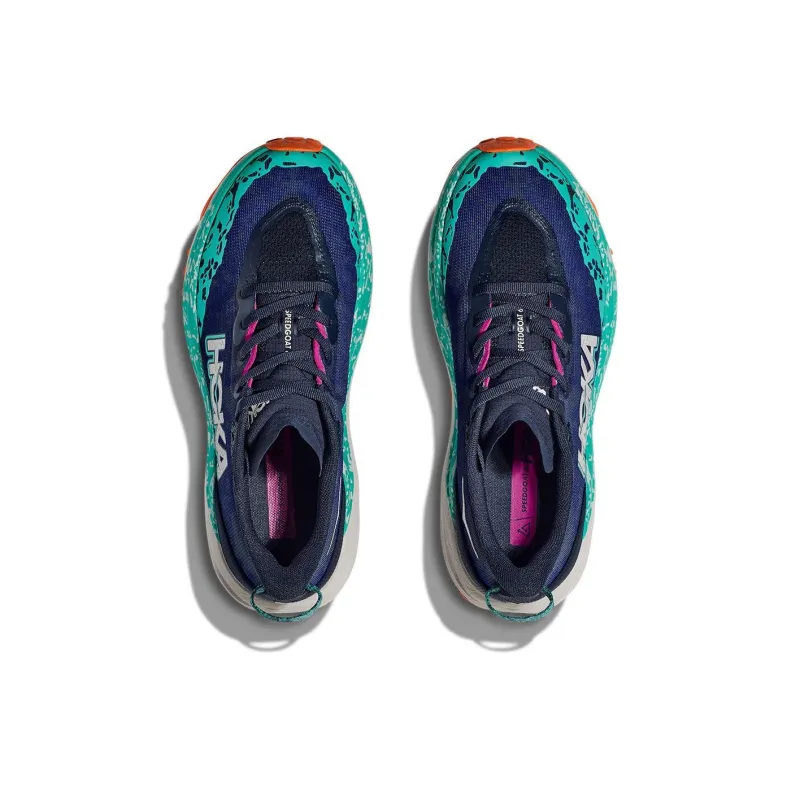 HOKA ONE ONE Speedgoat 6 Anti-Slip Wear-Resistant Low-Top Running Shoes Women's Turquoise-2
