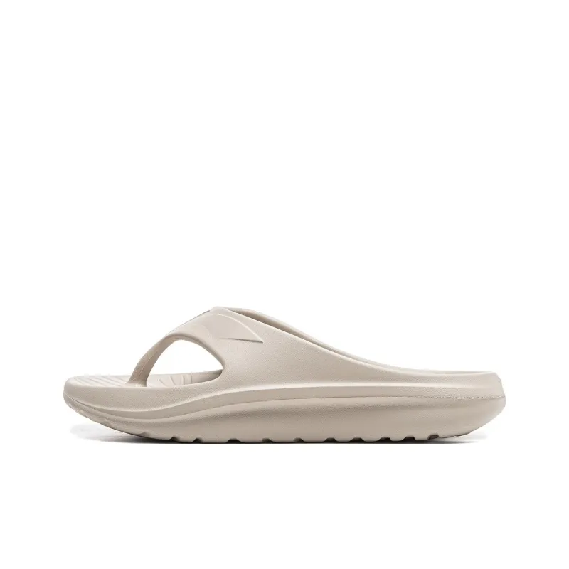 LiNing Abrasion Resistant Slip Resistant Flip Flops Unisex Gray-0