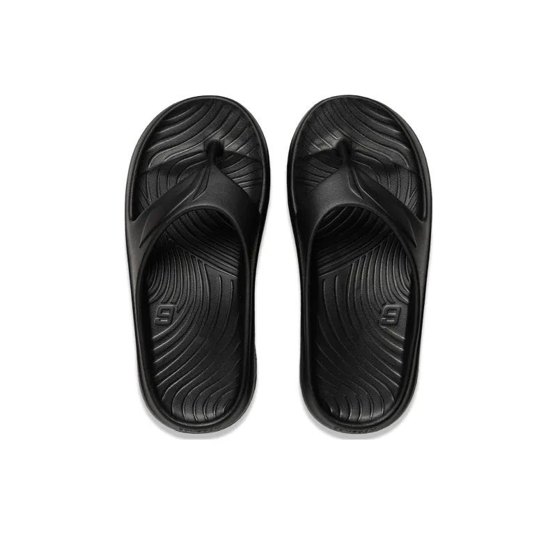 LiNing Abrasion Resistant Slip Resistant Flip Flops Unisex Black-4