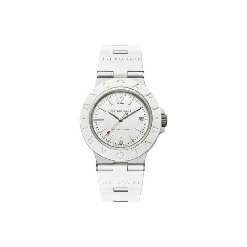 BVLGARI BVLGARI∙BVLGARI Collection Wrist Watch Automatic Mechanical Movement Rubber Strap 40mm White Dial Men's Watches-0