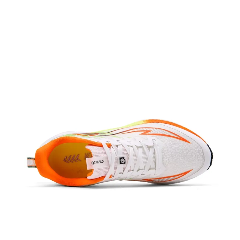 Qing Pao Running Shoes Men Low Top White-3
